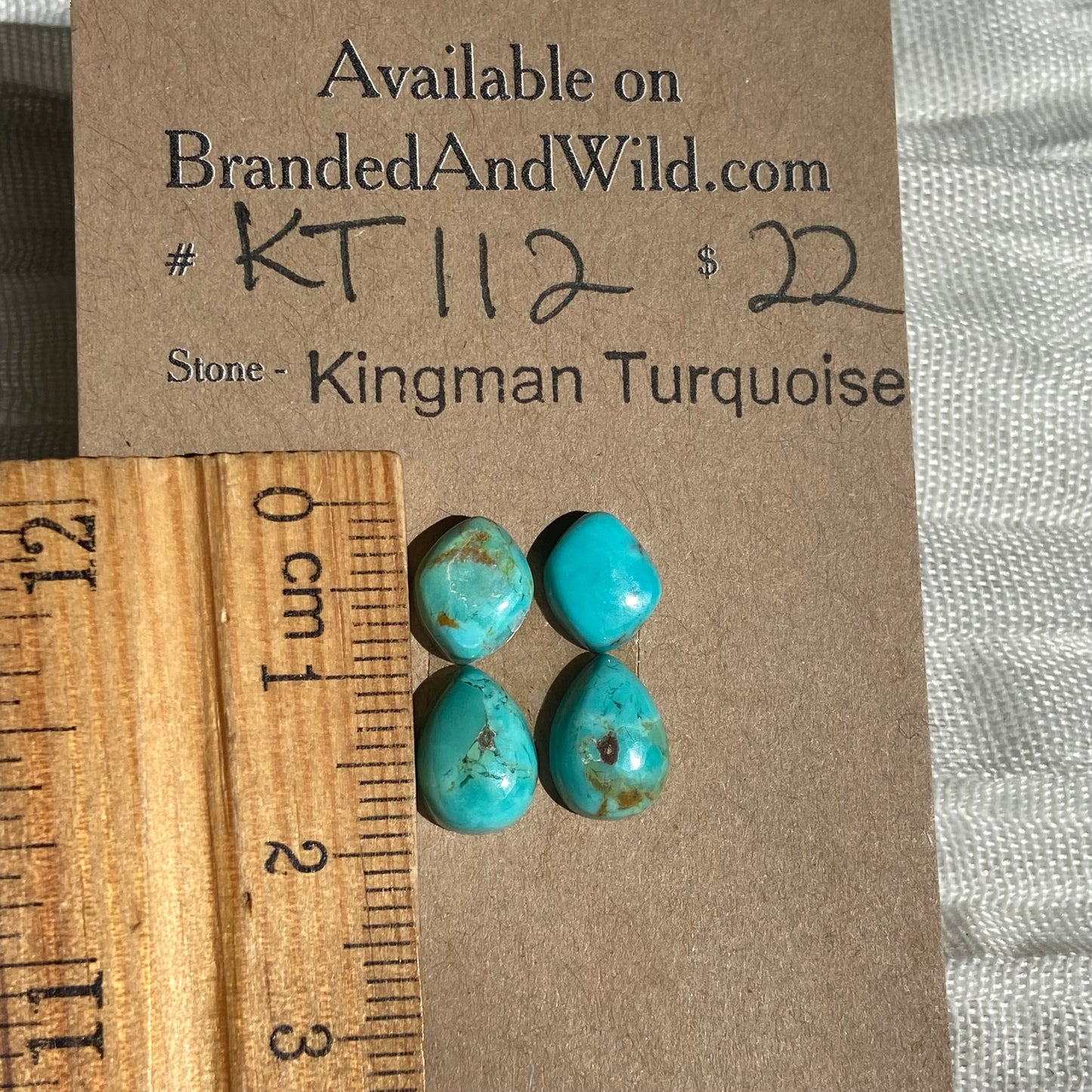 Kingman Turquoise Cabochon - KT112 1F3AA3D5-6E6D-42CF-89BB-7F0CCD12C020 Brandedandwild.com