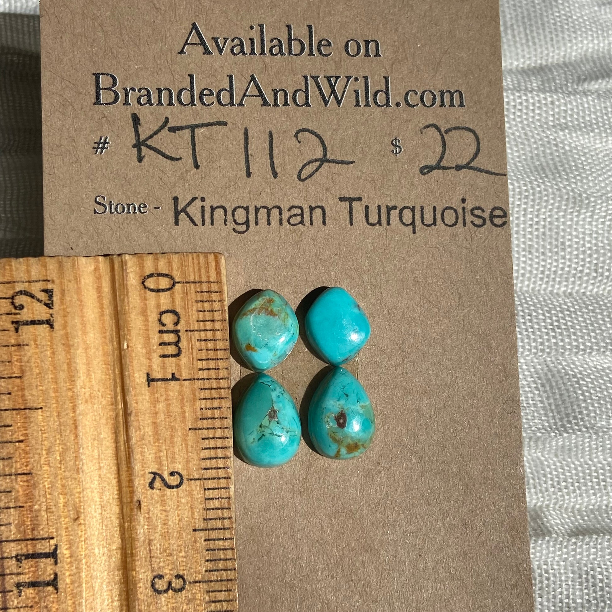 Kingman Turquoise Cabochon - KT112 1F3AA3D5-6E6D-42CF-89BB-7F0CCD12C020 Brandedandwild.com
