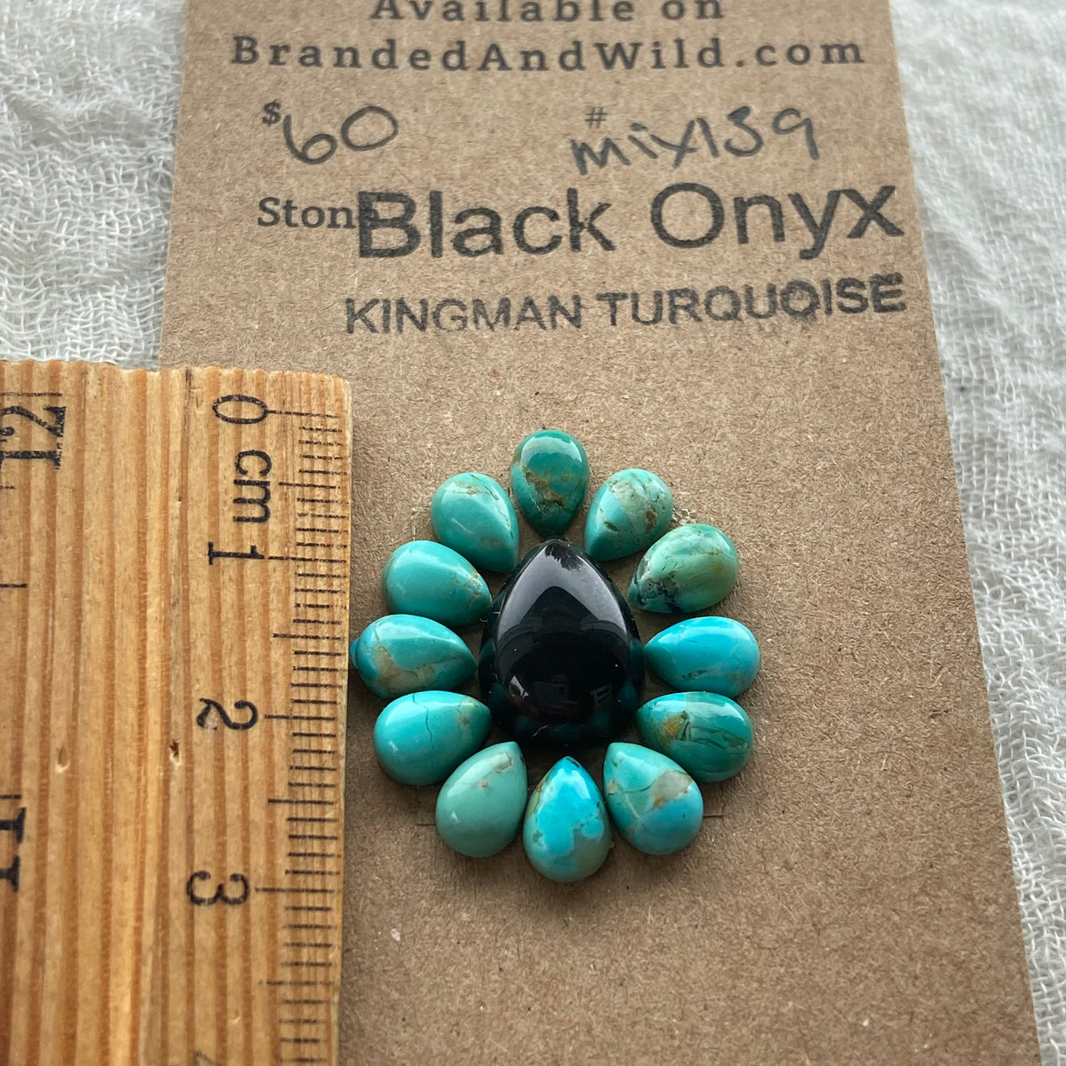Kingman / Black Onyx Cabochon - Mix139