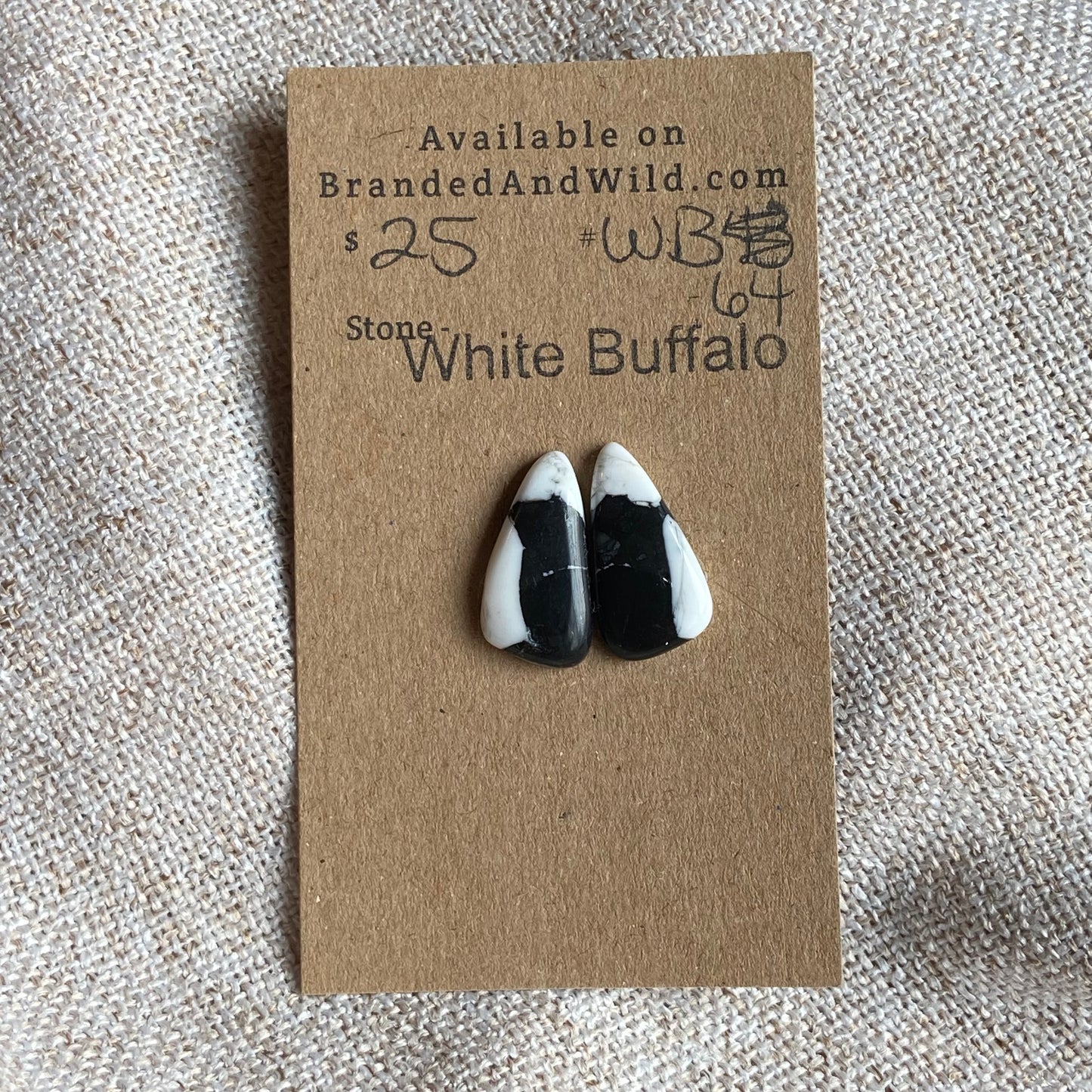White Buffalo Cabochon - WB64 1F4E4431-7FFE-4A58-9A68-3FF15884CB6C Brandedandwild.com