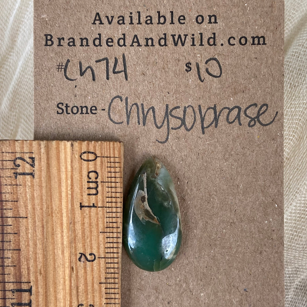 Chrysoprase Cabochon - Ch74 1F64CFAB-456B-4C01-BDE9-65EE75C747DC Brandedandwild.com