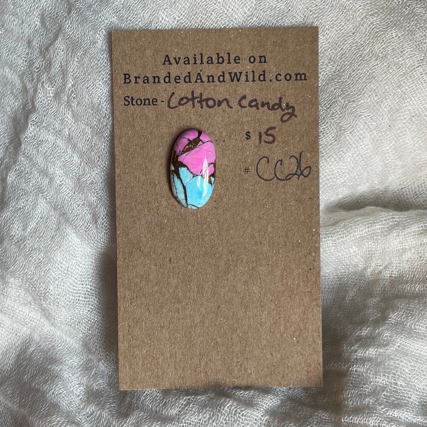 Cotton Candy Cabochon - CC26 1F6C67A9-663C-4C26-B4CA-A62820ECDB15 Brandedandwild.com