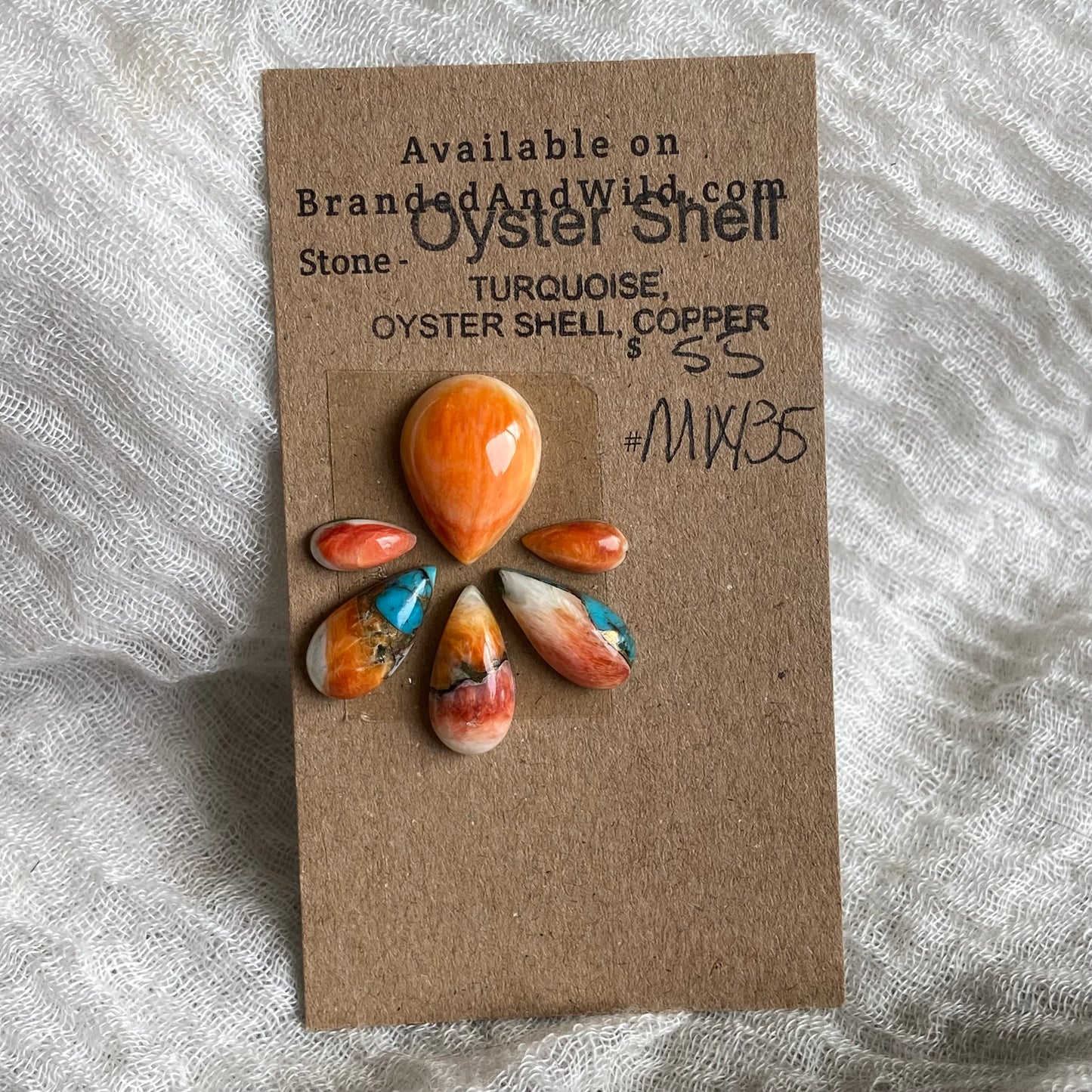 Oyster Shell Cabochon - Mix135 1F7B8704-16DD-48A7-8562-E97CF6B35AF1 Brandedandwild.com