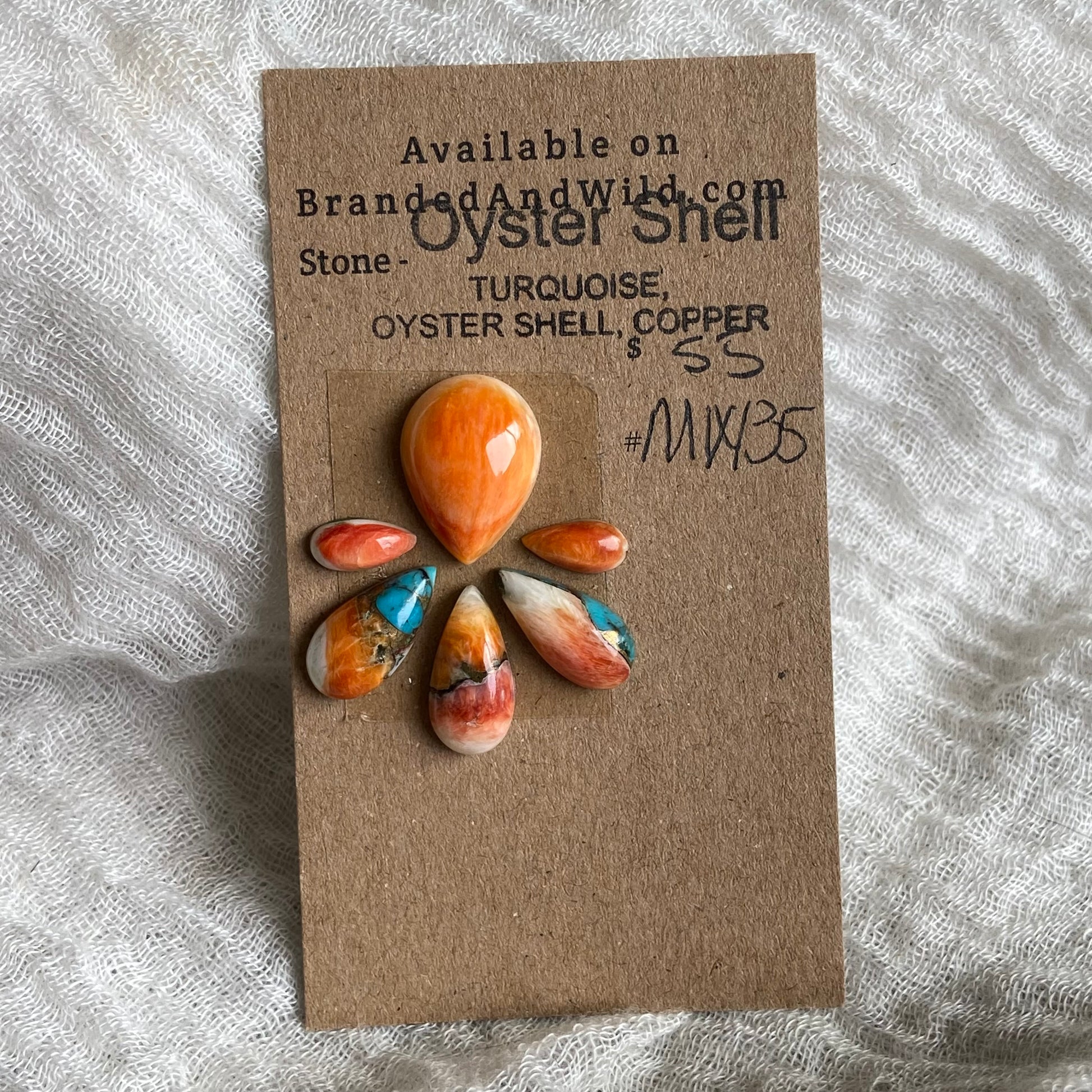 Oyster Shell Cabochon - Mix135 1F7B8704-16DD-48A7-8562-E97CF6B35AF1 Brandedandwild.com
