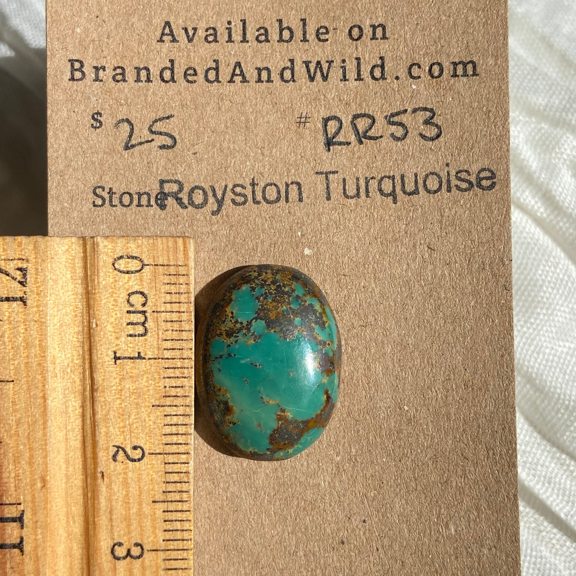 Royston Ribbon Turquoise Cabochon RR53 1F7F9C86-4305-4E96-AFA8-DA7A89CC90E5 Brandedandwild.com