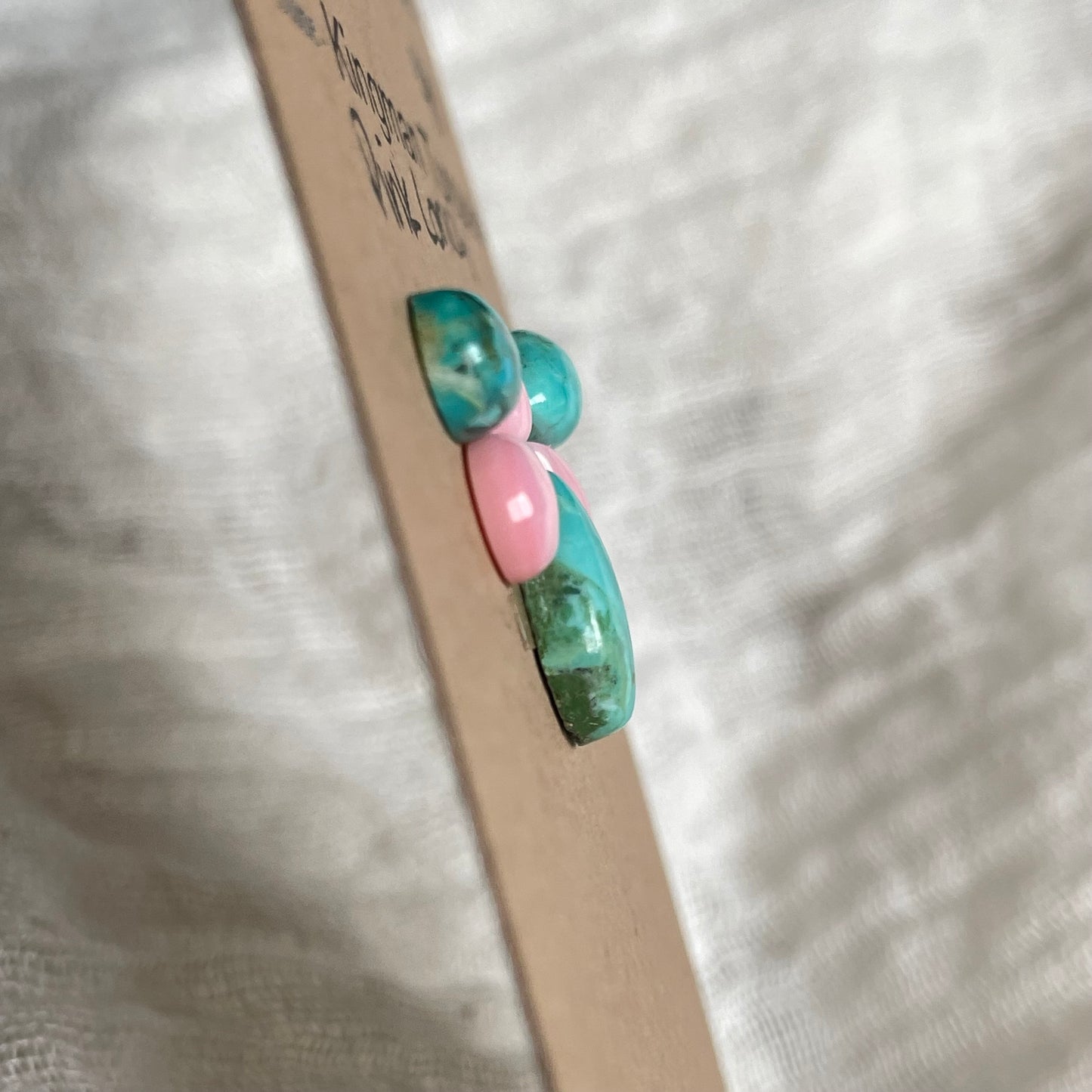 Kingman Turquoise / Pink Conch Cabochon - Mix240 1F8D6698-029A-4F56-BDA6-7CF26E704129 Brandedandwild.com
