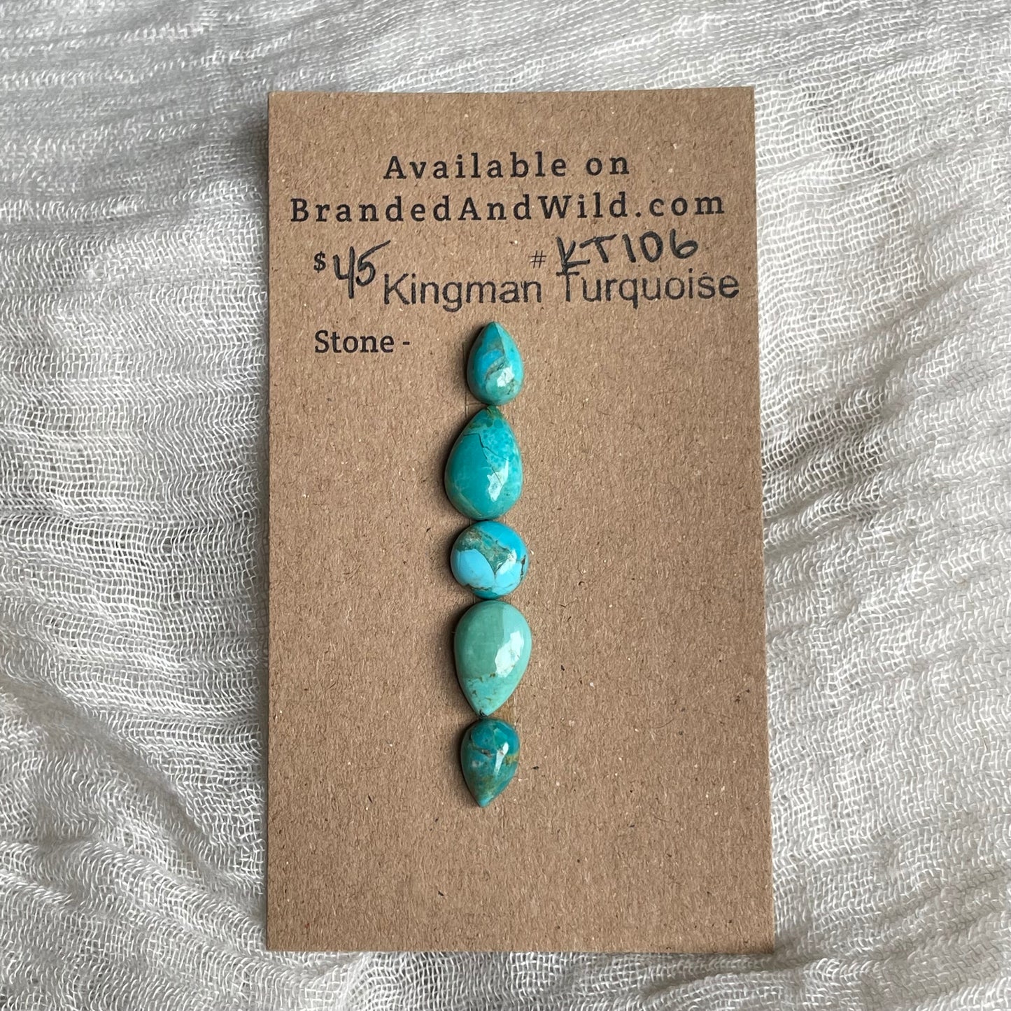 Kingman Turquoise Cabochon - KT106 1FAE3BFE-11D6-46CF-8B04-CAB51759CF99 Brandedandwild.com