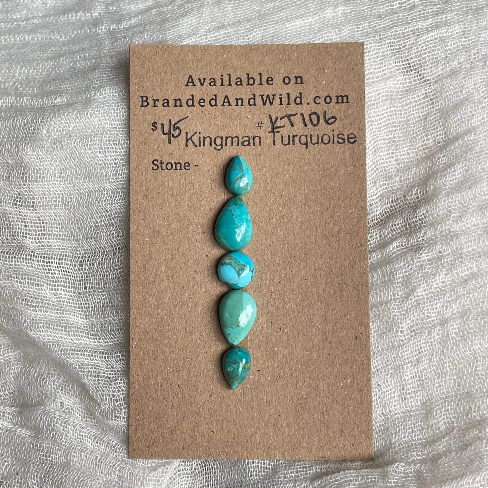 Kingman Turquoise Cabochon - KT106 1FAE3BFE-11D6-46CF-8B04-CAB51759CF99 Brandedandwild.com
