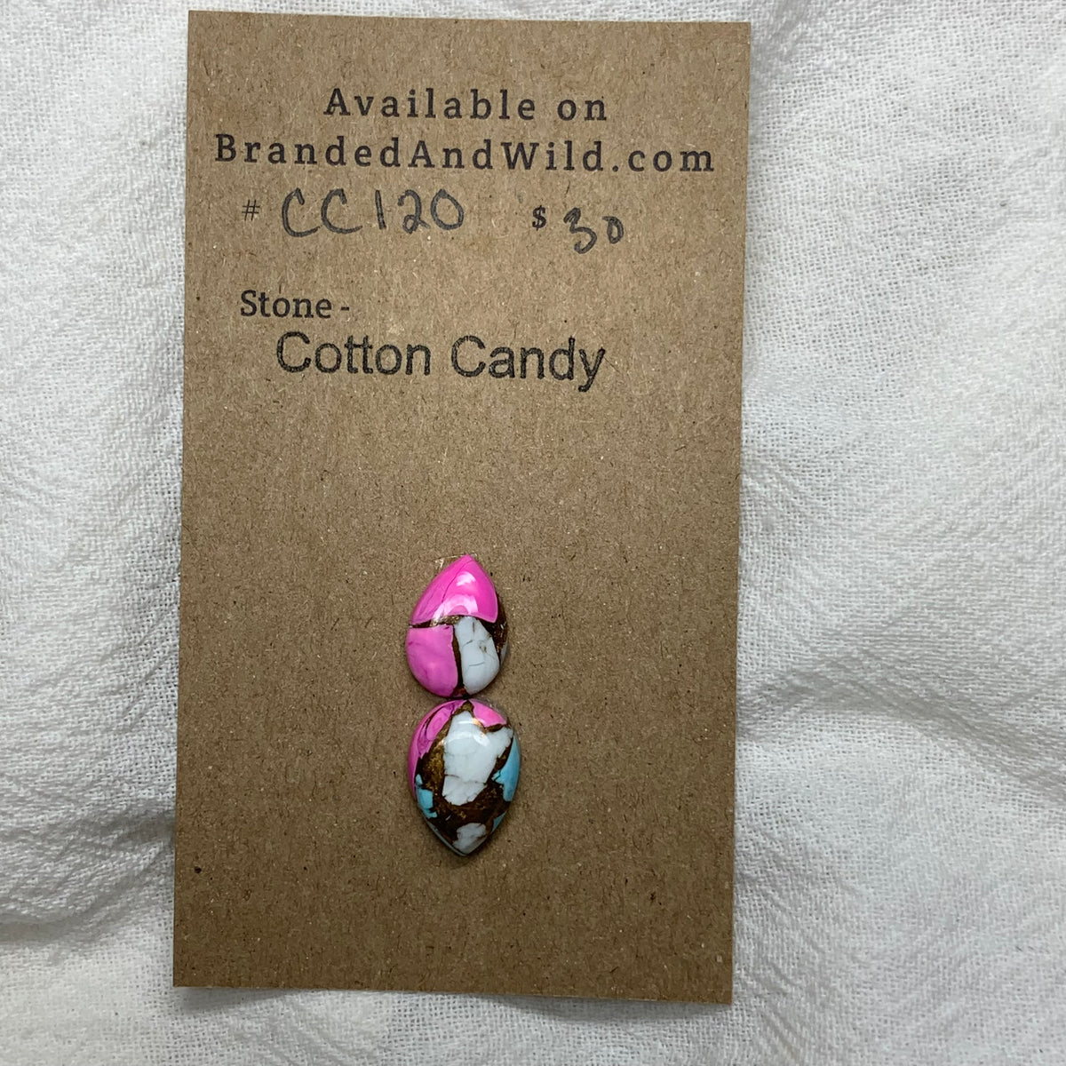 Cotton Candy Cabochon - CC120 1FAEB769-798A-45FE-863B-E73E2AC0E892 Brandedandwild.com