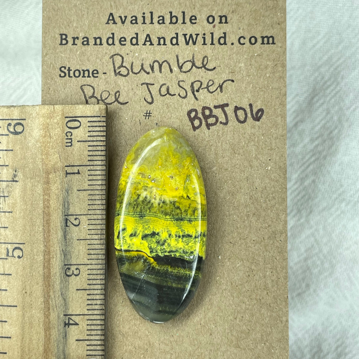 Bumblebee Jasper Cabochon - BBJ06 1FCD646F-B3B3-4F25-82FF-7BF53AE0719E Brandedandwild.com