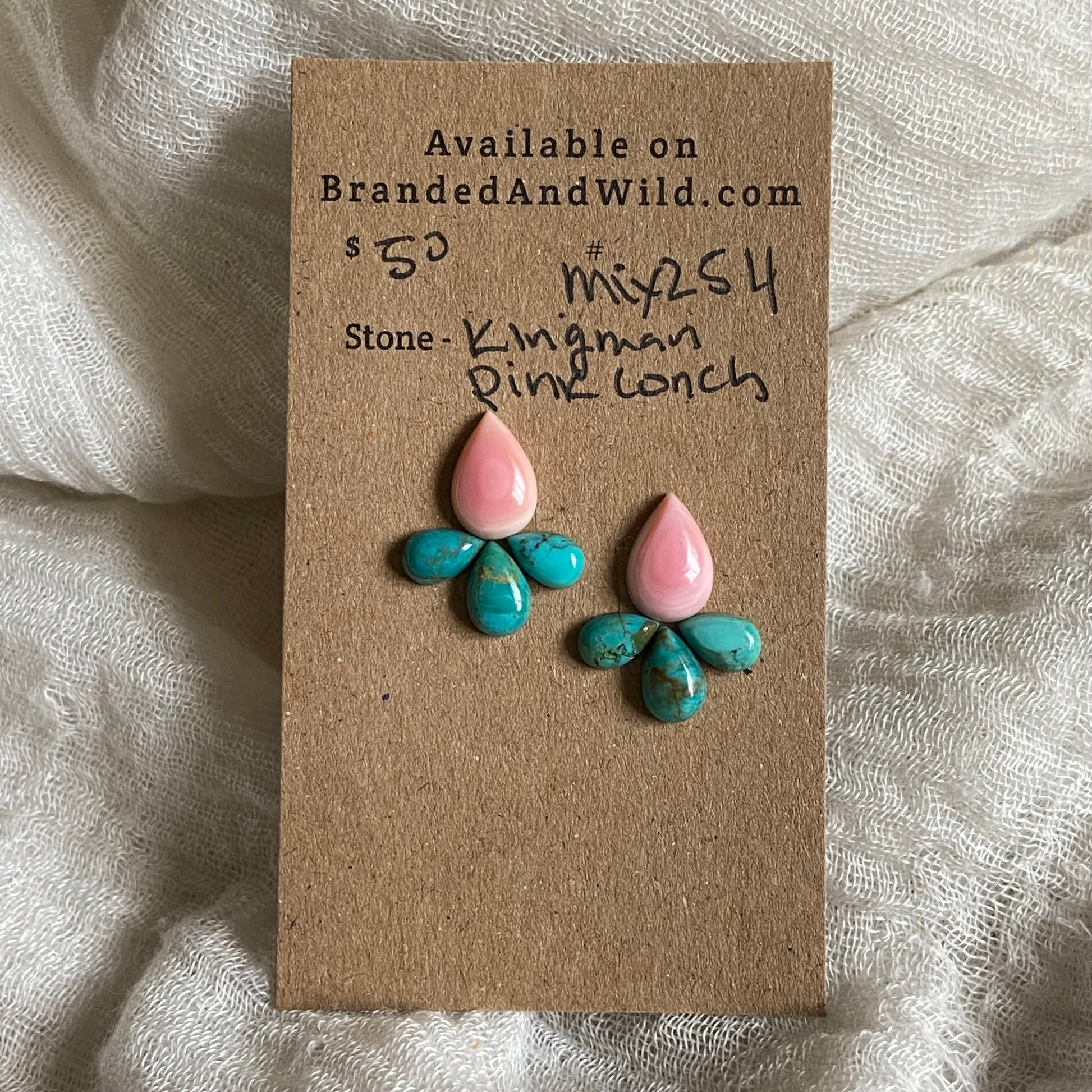 Kingman / Pink Conch Cabochon - Mix254 1FDD04CD-43DB-46A4-84C0-878C65B54500 Brandedandwild.com