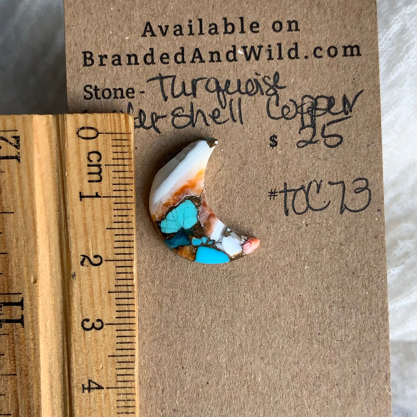 Turquoise, Oystershell, Copper Cabochon - TOC73