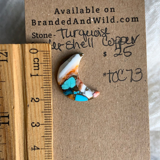 Turquoise, Oystershell, Copper Cabochon - TOC73