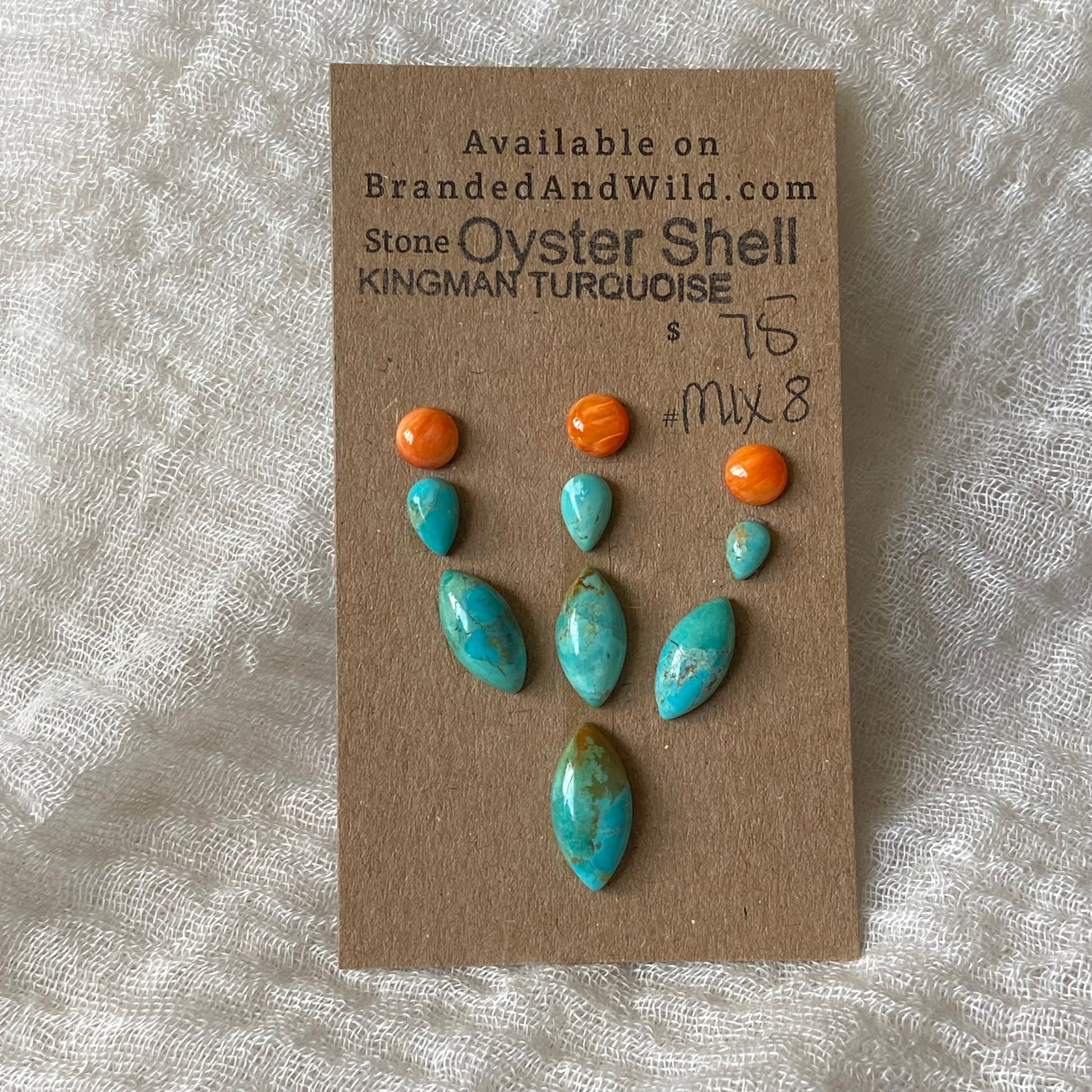 Kingman / Oyster Shell Cabochon - Mix8 2007AA00-D2B6-446F-82B0-43D319111E0C Brandedandwild.com