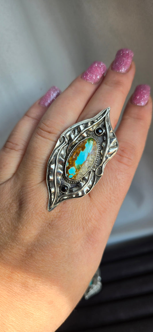 Ribbon Turquoise Ring Size 8.5