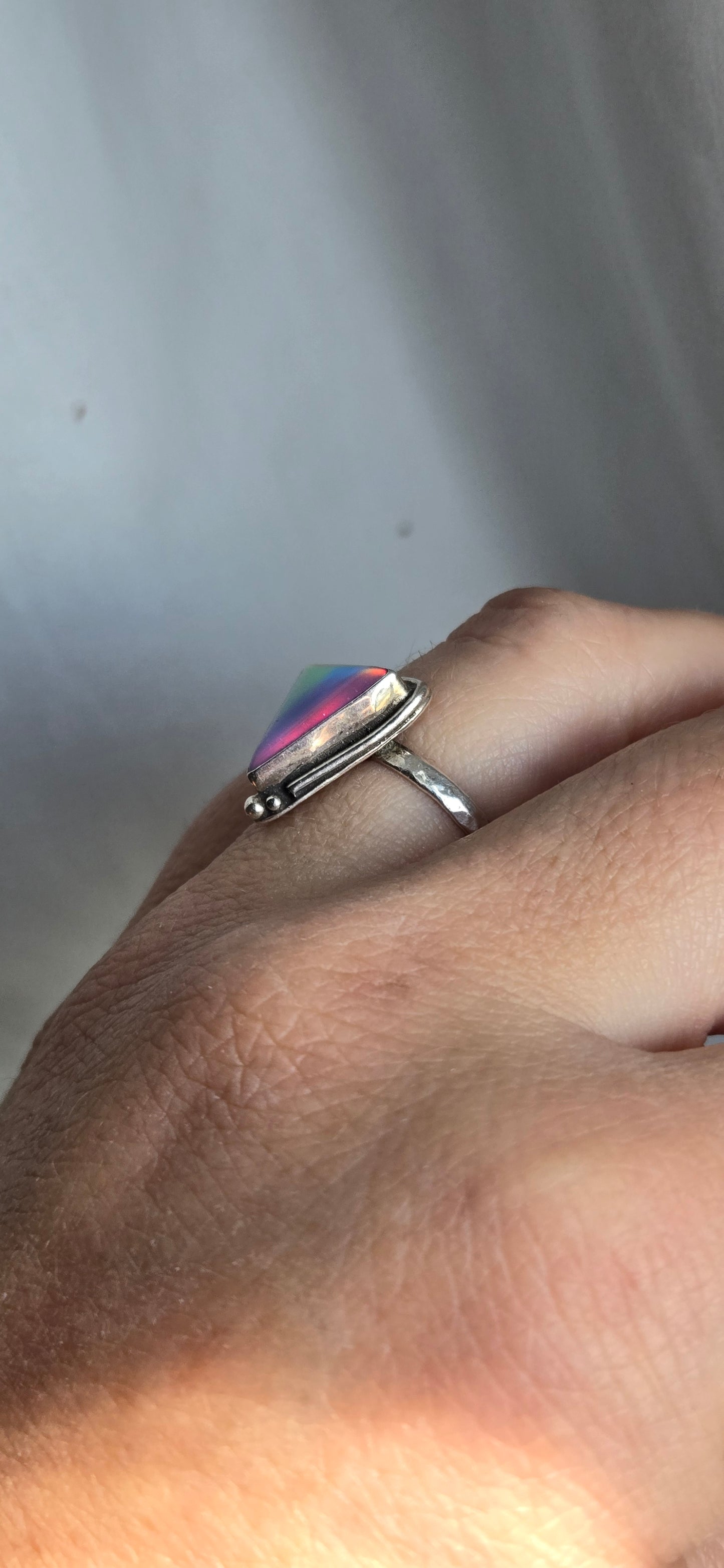 Aurora Opal Ring Size 8