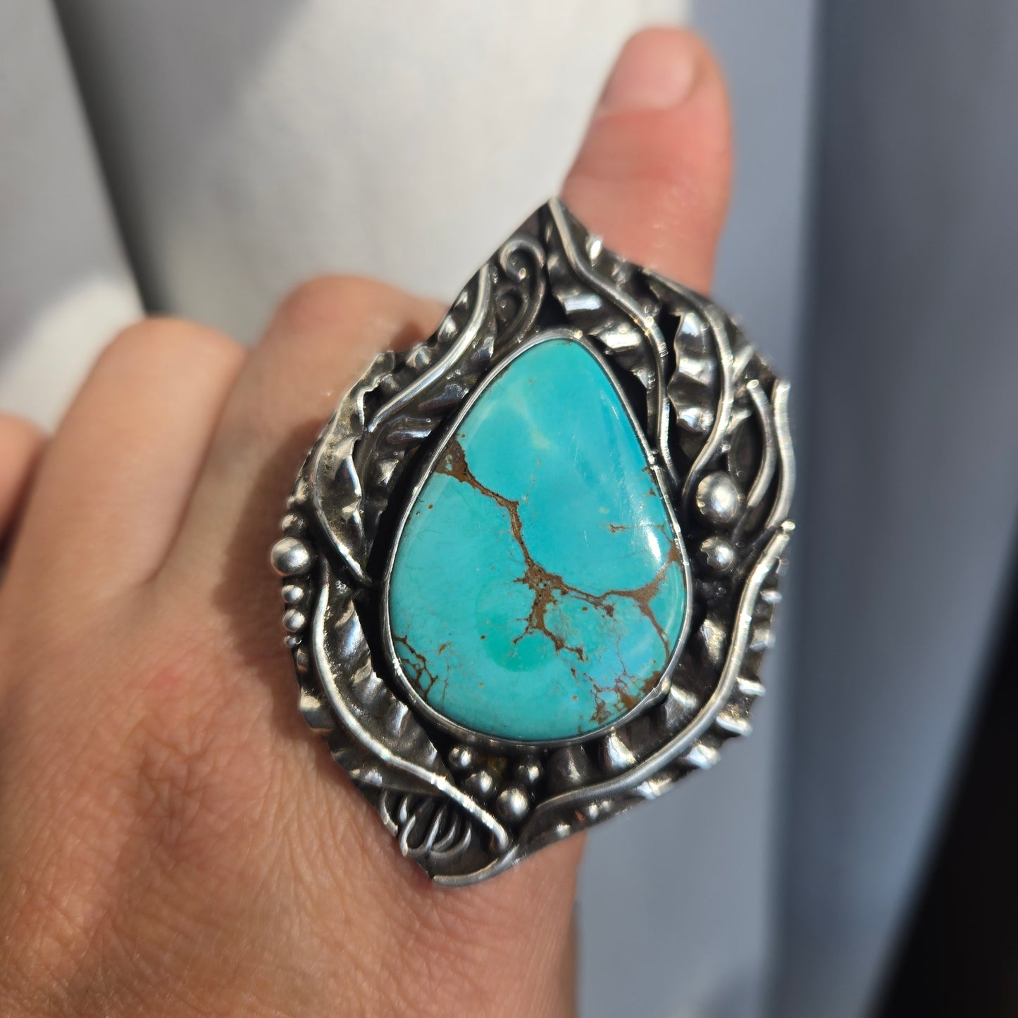 Fox Turquoise ring size 9