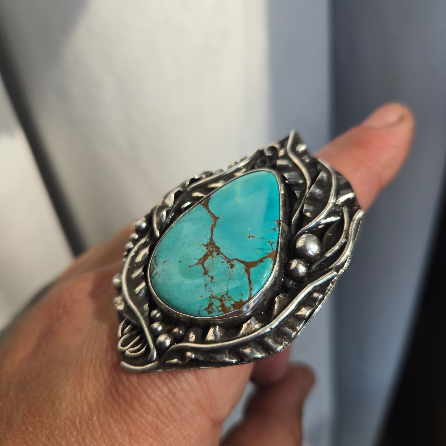 Fox Turquoise ring size 9