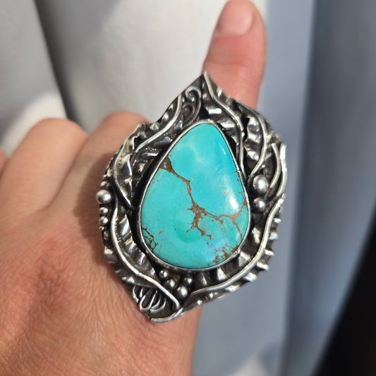 Fox Turquoise ring size 9