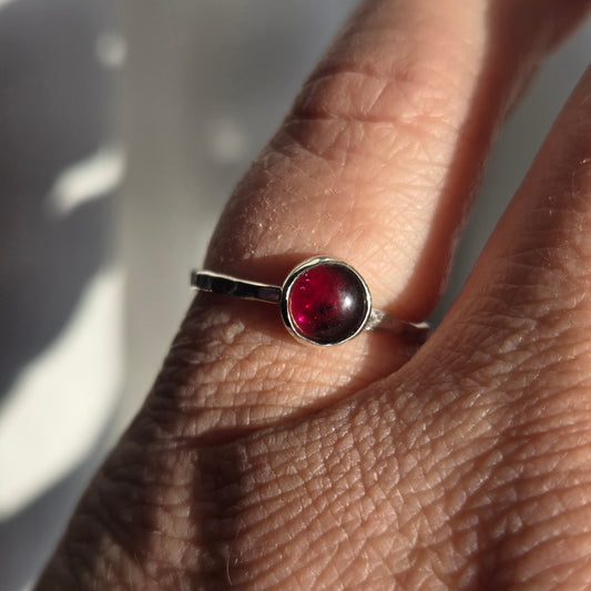 Sterling Silver Rings Garnet Pre-order