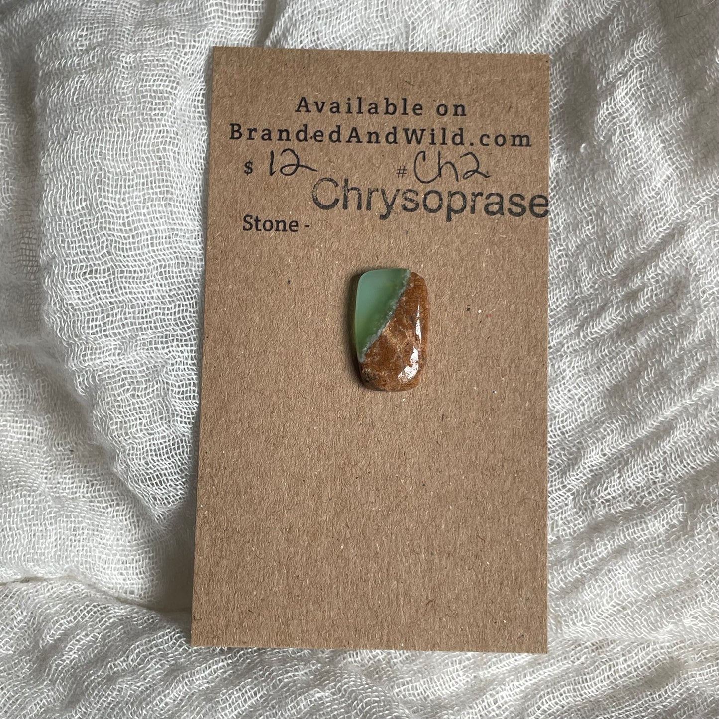 Chrysoprase Cabochon - Ch2 203C0861-126B-413C-817E-36E4CA5CEB69 Brandedandwild.com