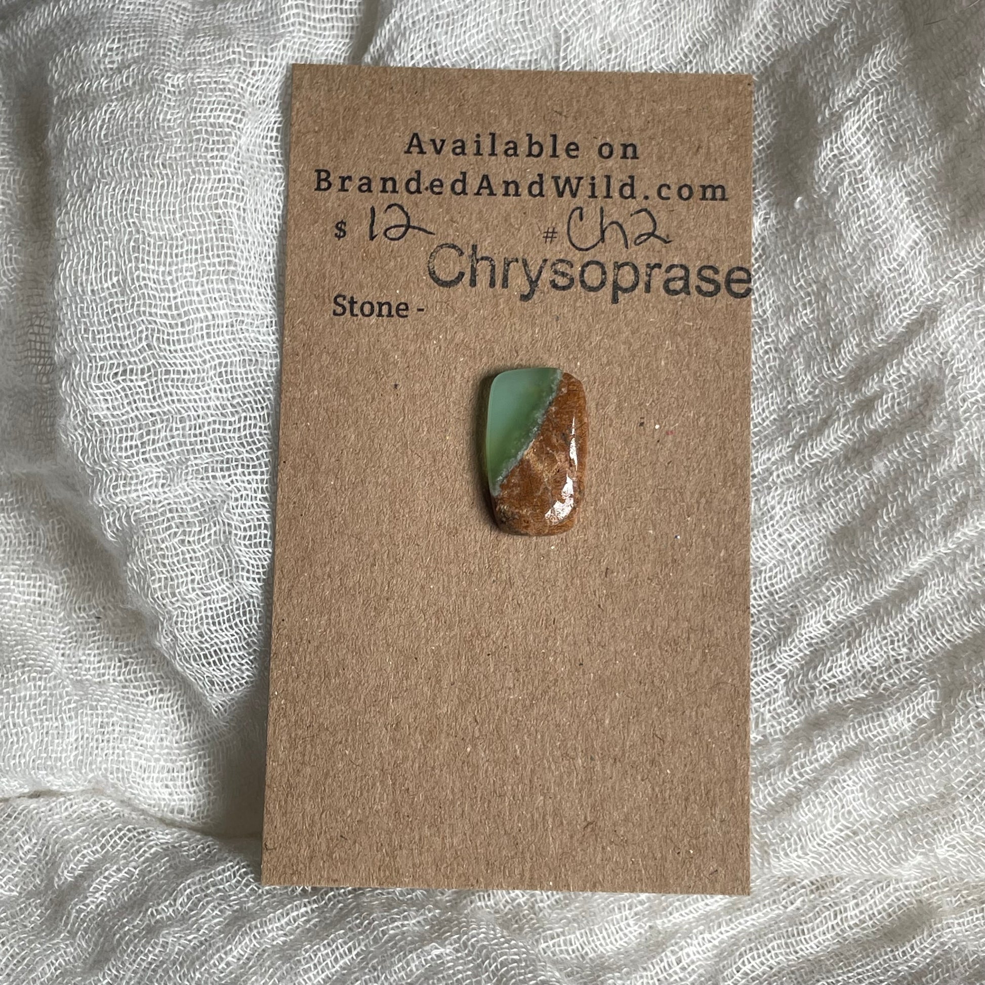 Chrysoprase Cabochon - Ch2 203C0861-126B-413C-817E-36E4CA5CEB69 Brandedandwild.com