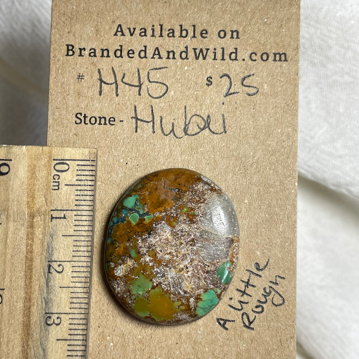Hubei Turquoise Cabochon - H45. A little rough 20520A98-91DD-44DD-B42A-1241D1F78252 Brandedandwild.com