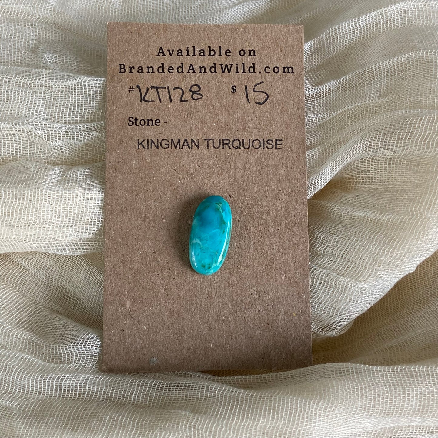 Kingman Turquoise Cabochon - KT128 20607F7B-7099-4224-BF54-BB08DDA725F8 Brandedandwild.com