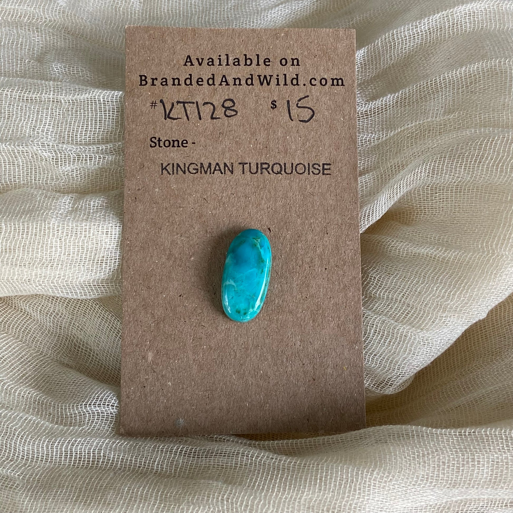 Kingman Turquoise Cabochon - KT128 20607F7B-7099-4224-BF54-BB08DDA725F8 Brandedandwild.com