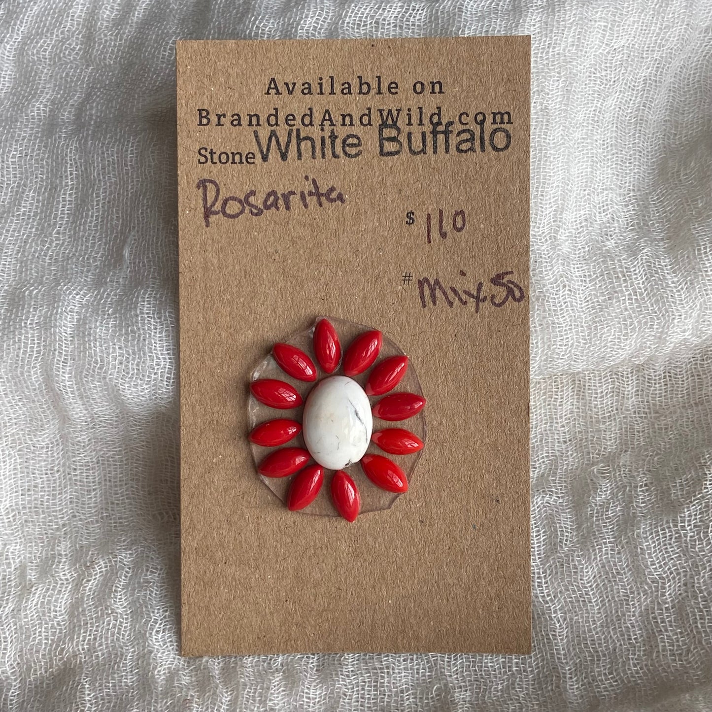 Rosarita - White Buffalo Cabochon - MIX50
