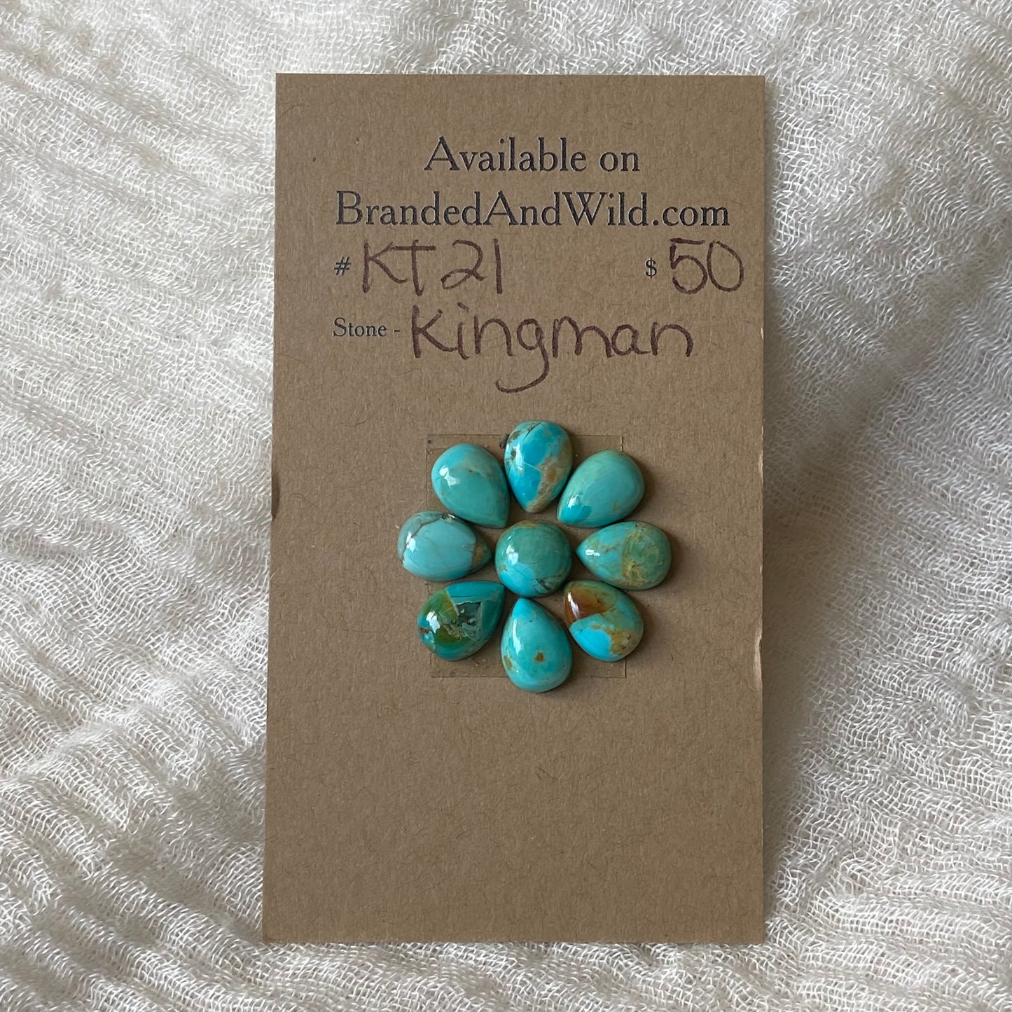 Kingman Turquoise Cabochon - KT21 20B78657-15F6-4750-BA1A-7614A7616E72 Brandedandwild.com