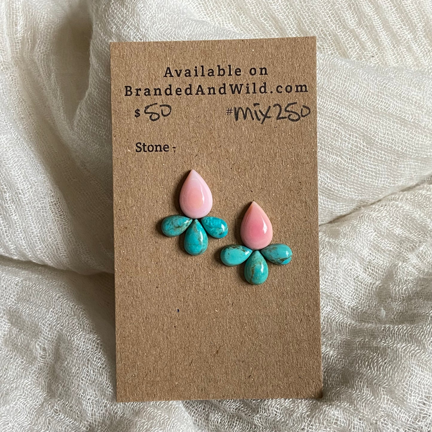 Kingman / Pink Conch Cabochon - Mix250 20C5AD4F-DF4B-4DBE-AC90-F6B9A7E95E0D Brandedandwild.com