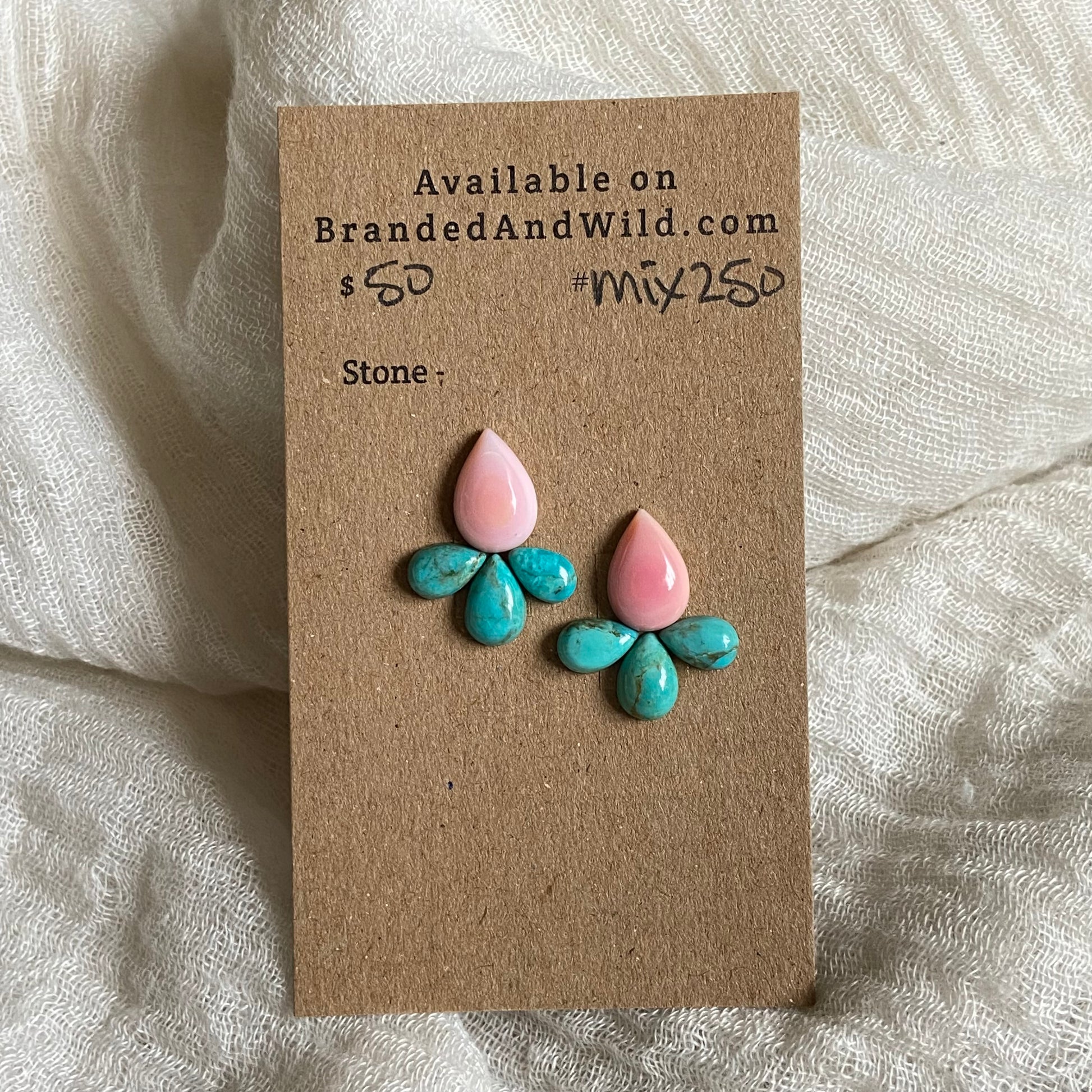 Kingman / Pink Conch Cabochon - Mix250 20C5AD4F-DF4B-4DBE-AC90-F6B9A7E95E0D Brandedandwild.com