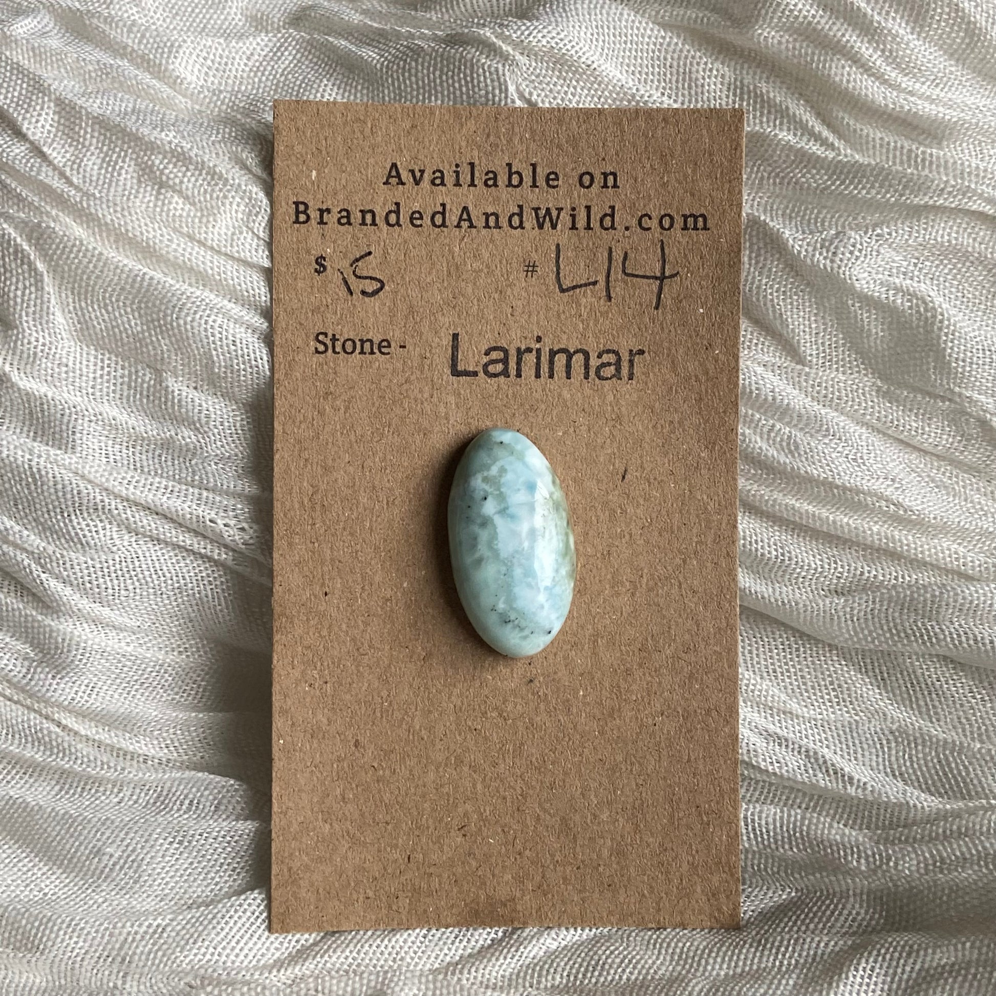 Larimar Cabochon - L14 20DB7525-63E4-47C6-931A-97F2BE0B967B Brandedandwild.com