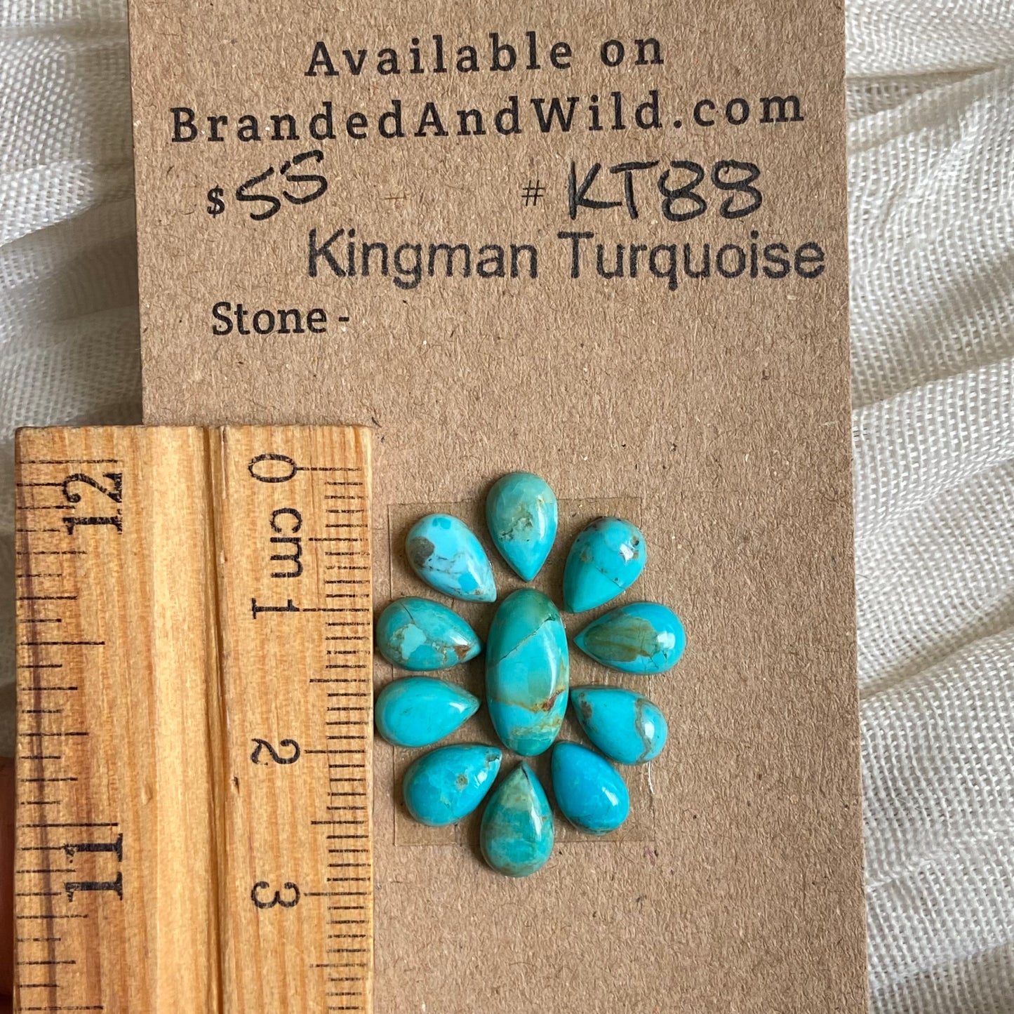 Kingman Turquoise Cabochon - KT88 21070FE8-9EC3-4E7F-937A-4993A0AC95EB Brandedandwild.com