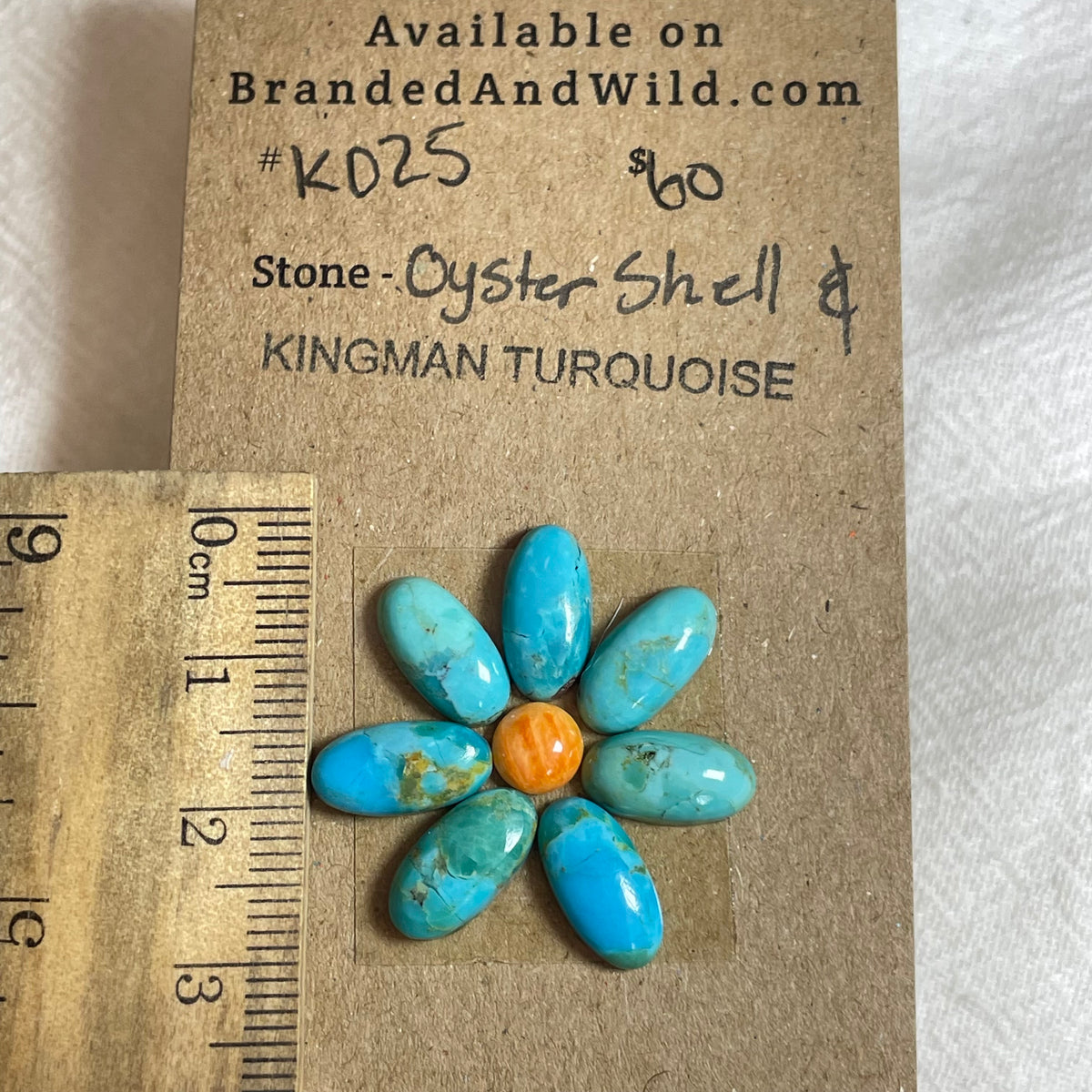 Kingman Turquoise / Oyster Shell Cabochon - KO24