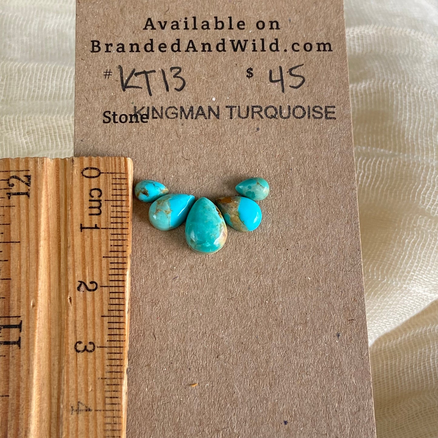Kingman Turquoise Cabochon - KT13 212F5A8C-4C16-4519-B81D-E7D03DE26D5E Brandedandwild.com