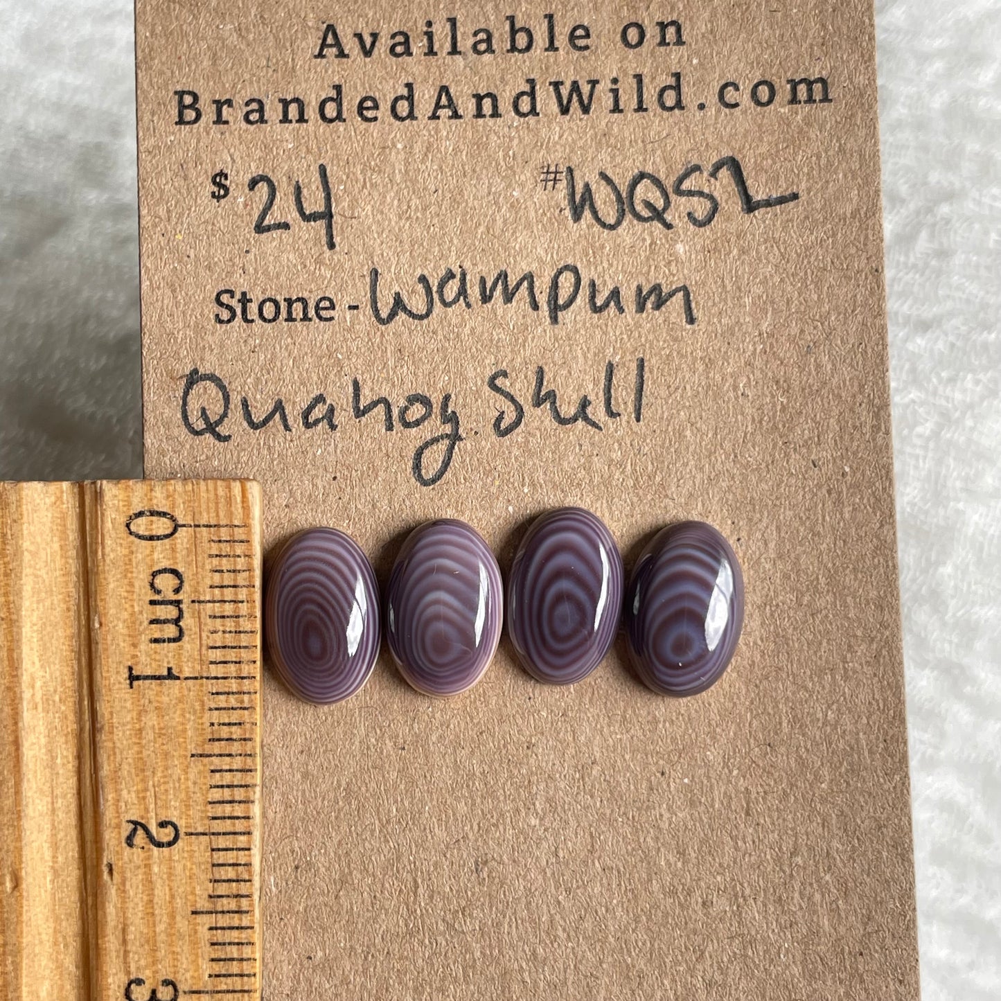 Wampum Quahog Shell Cabochon - WQS2 2153F0F7-EDE6-44E3-B15C-2CDAE5E79F7C Brandedandwild.com