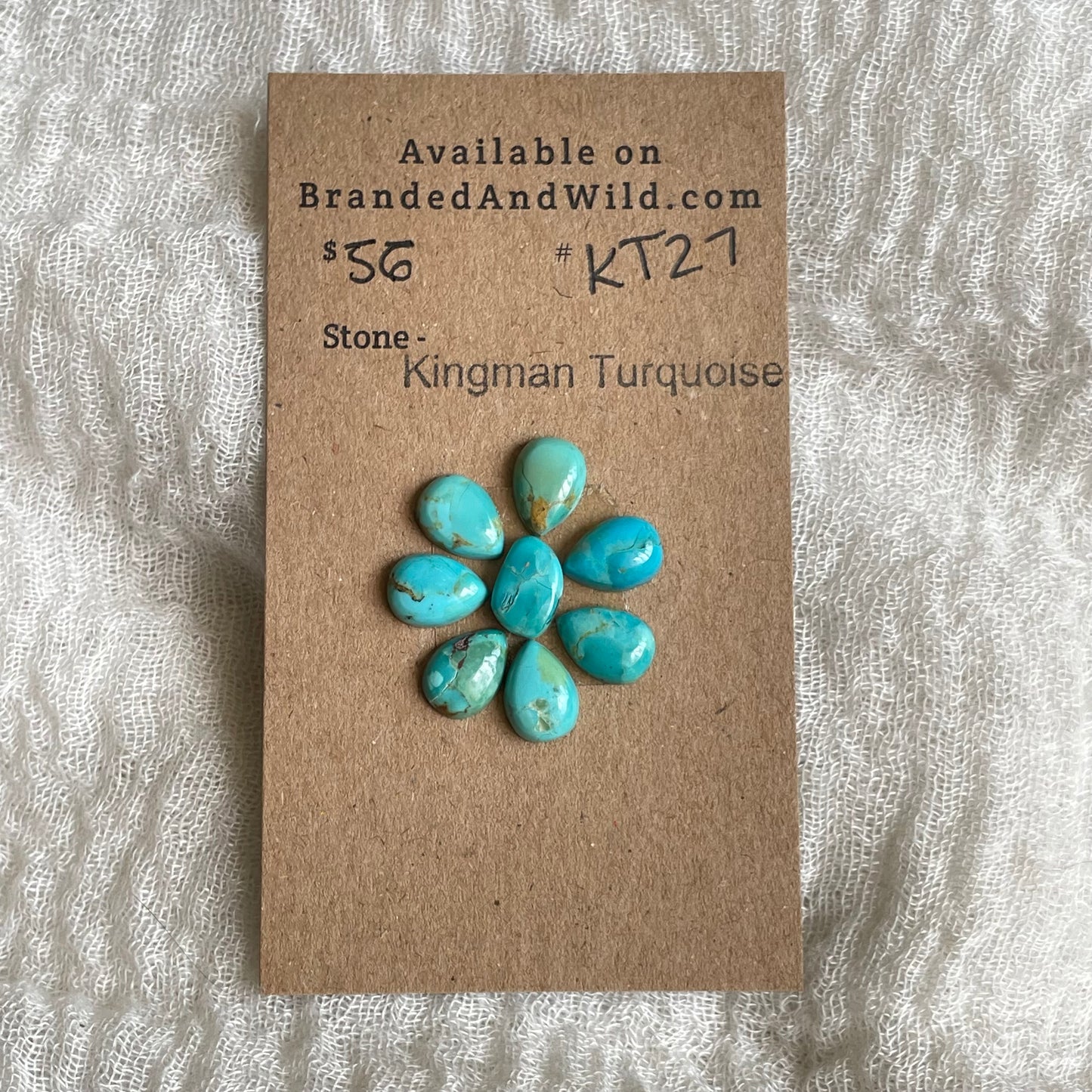 Kingman Turquoise Cabochon - KT27 217D1FC3-99F8-490C-873A-1FF1854A891B Brandedandwild.com
