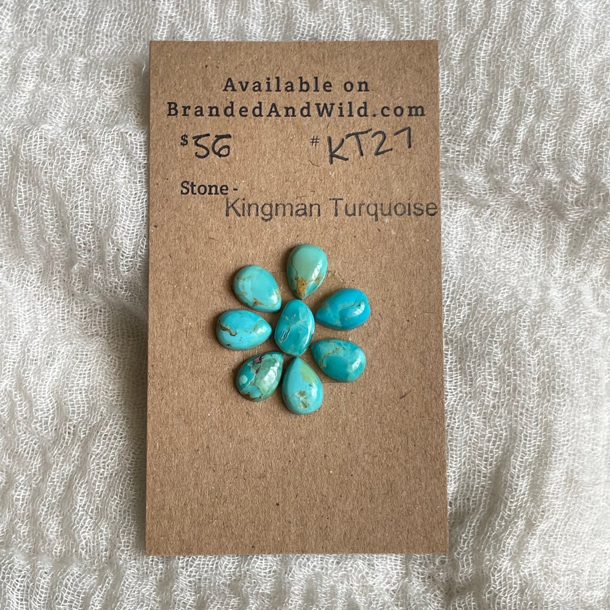 Kingman Turquoise Cabochon - KT27 217D1FC3-99F8-490C-873A-1FF1854A891B Brandedandwild.com