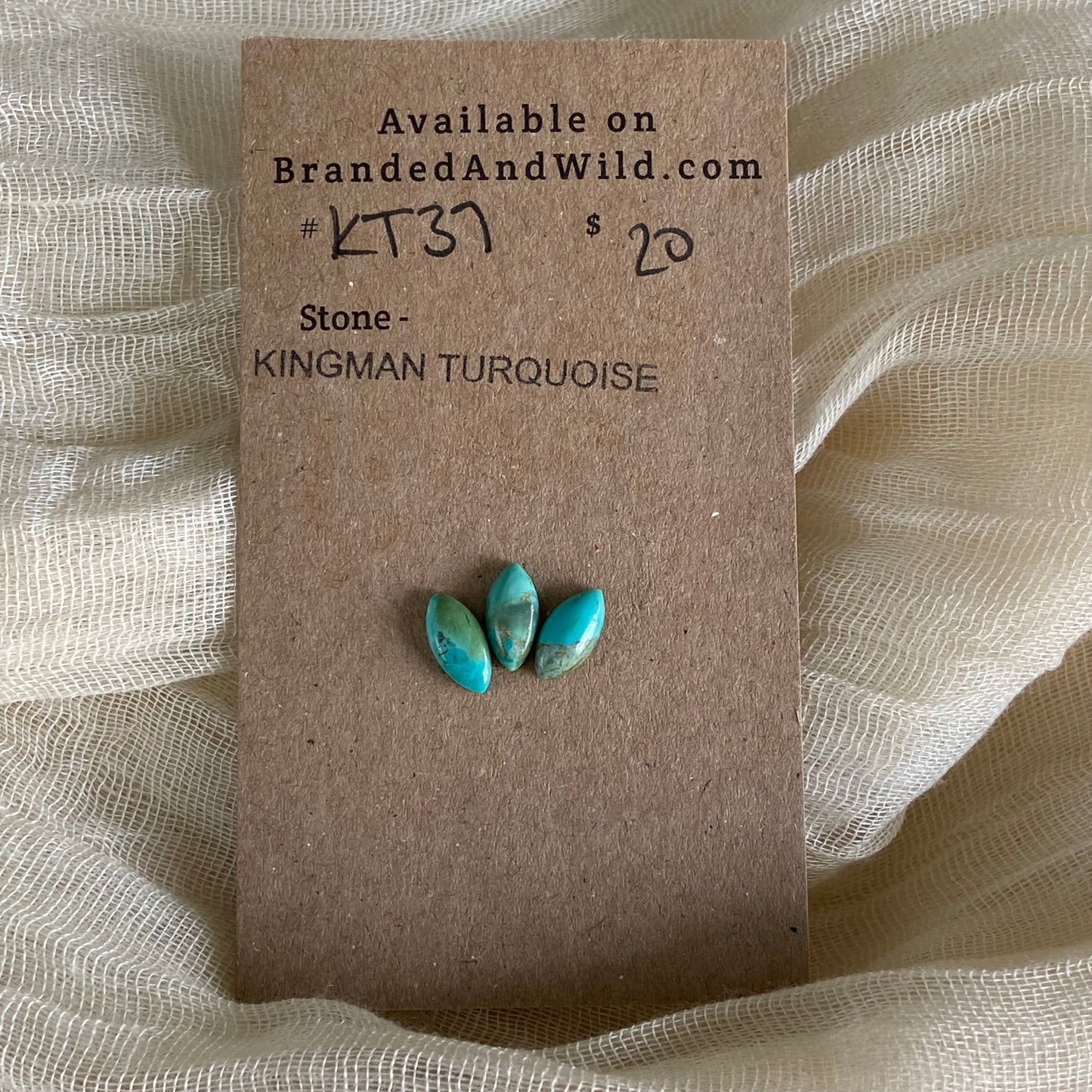 Kingman Turquoise Cabochon - KT37 2188B537-10E2-44DA-ABAF-2F7270EF913D Brandedandwild.com