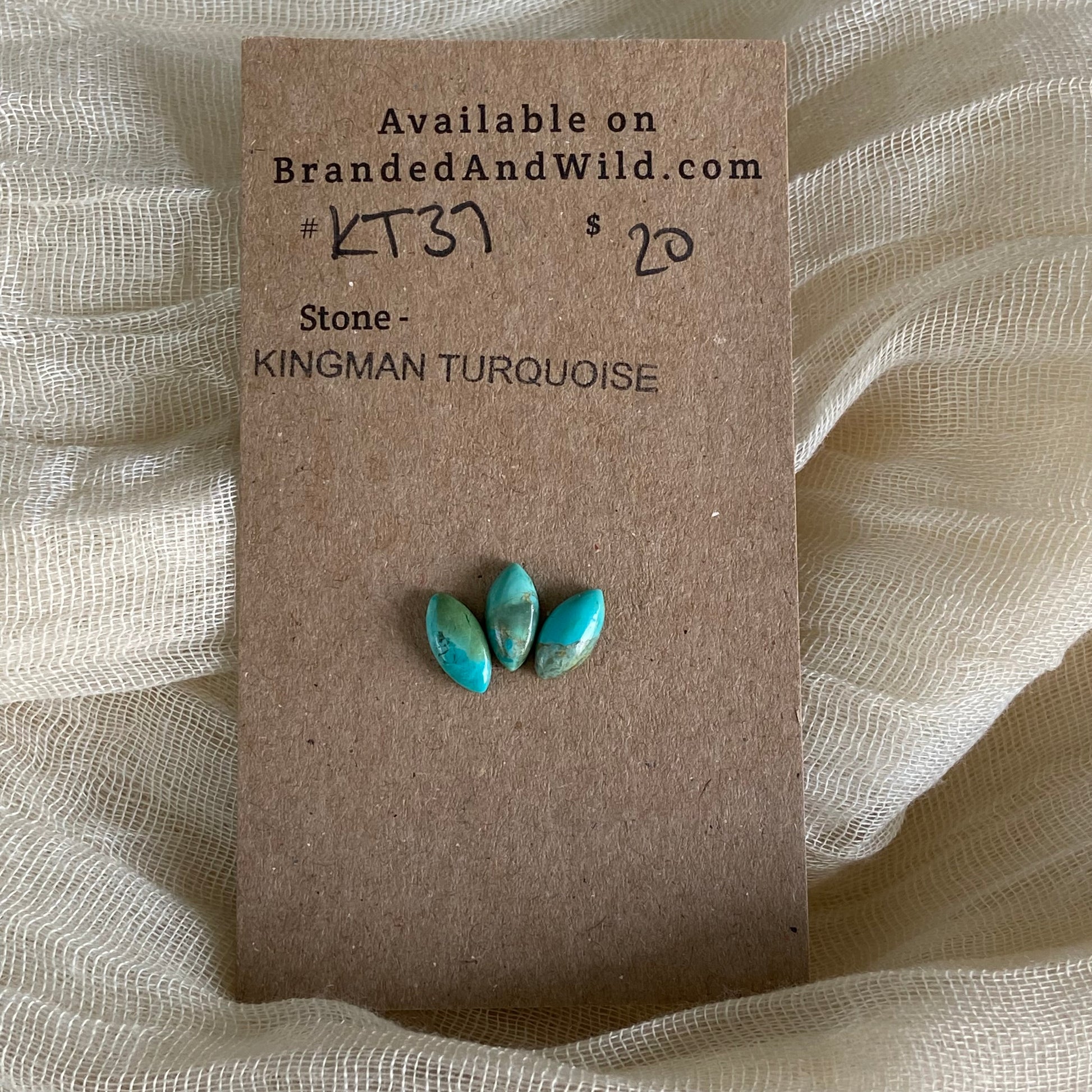 Kingman Turquoise Cabochon - KT37 2188B537-10E2-44DA-ABAF-2F7270EF913D Brandedandwild.com