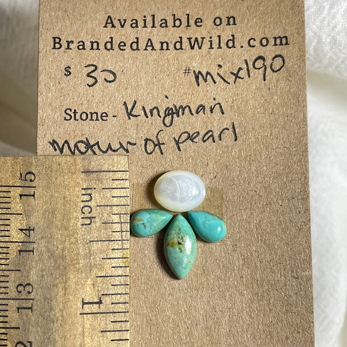 Kingman Turquoise / Mother of Pearl - Mix190
