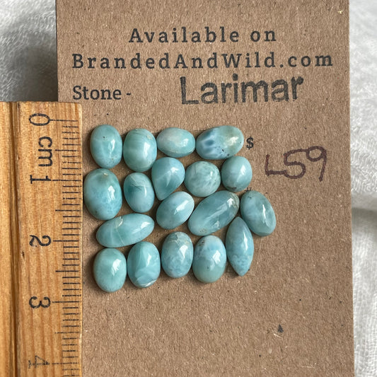 Larimar Cabochon - L59 21A8FFB4-B11B-4656-BED4-649C335272AA Brandedandwild.com