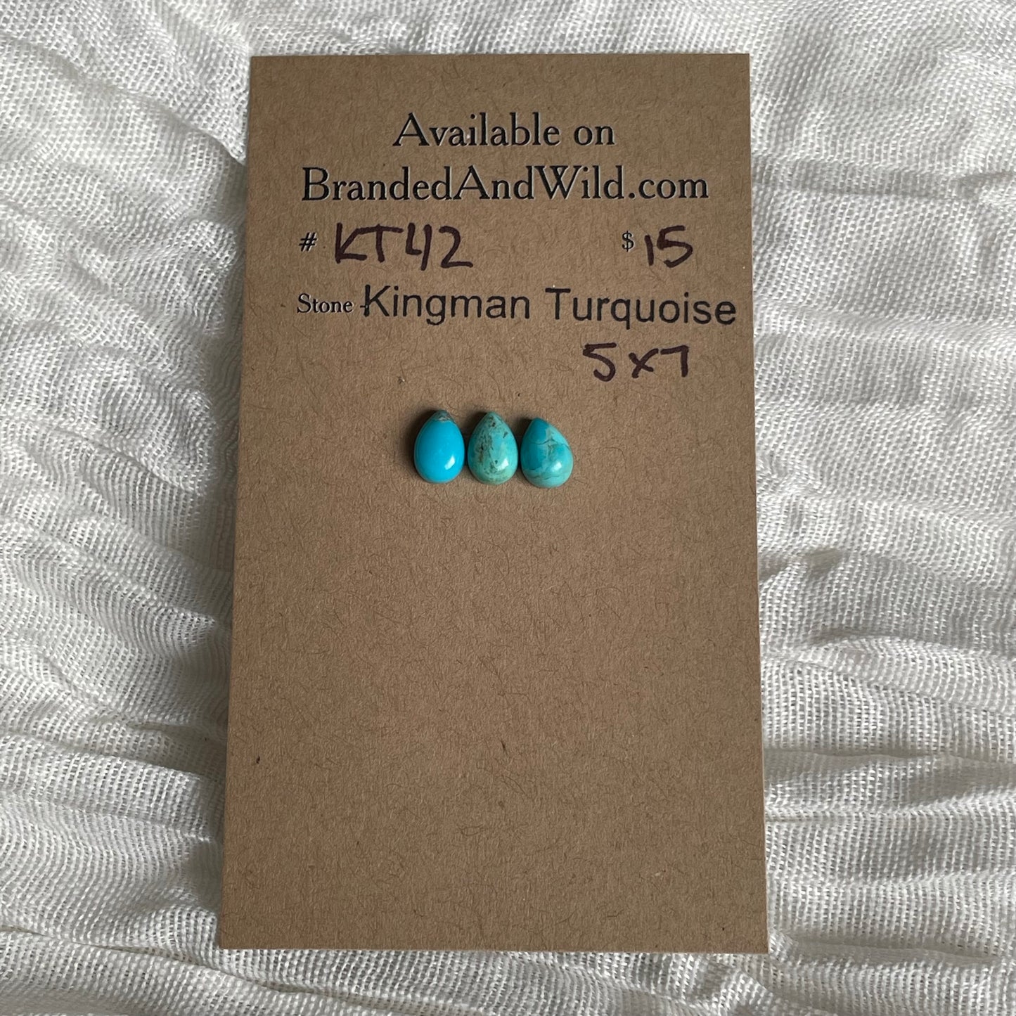 Kingman Turquoise Cabochon - KT42 21CA8E8E-A883-4F5C-B2F1-5D777948B671 Brandedandwild.com