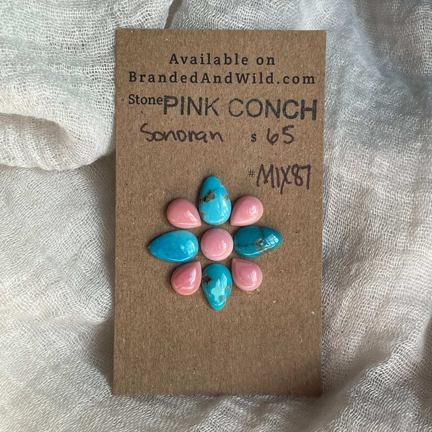 Pink Conch / Sonoran Cabochon - MIX87