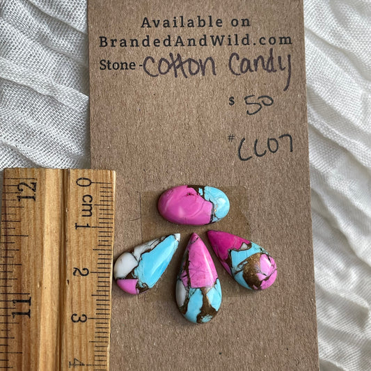 Cotton Candy Cabochon - CC07 21DD7E64-170E-4110-941A-63E7861934D9 Brandedandwild.com