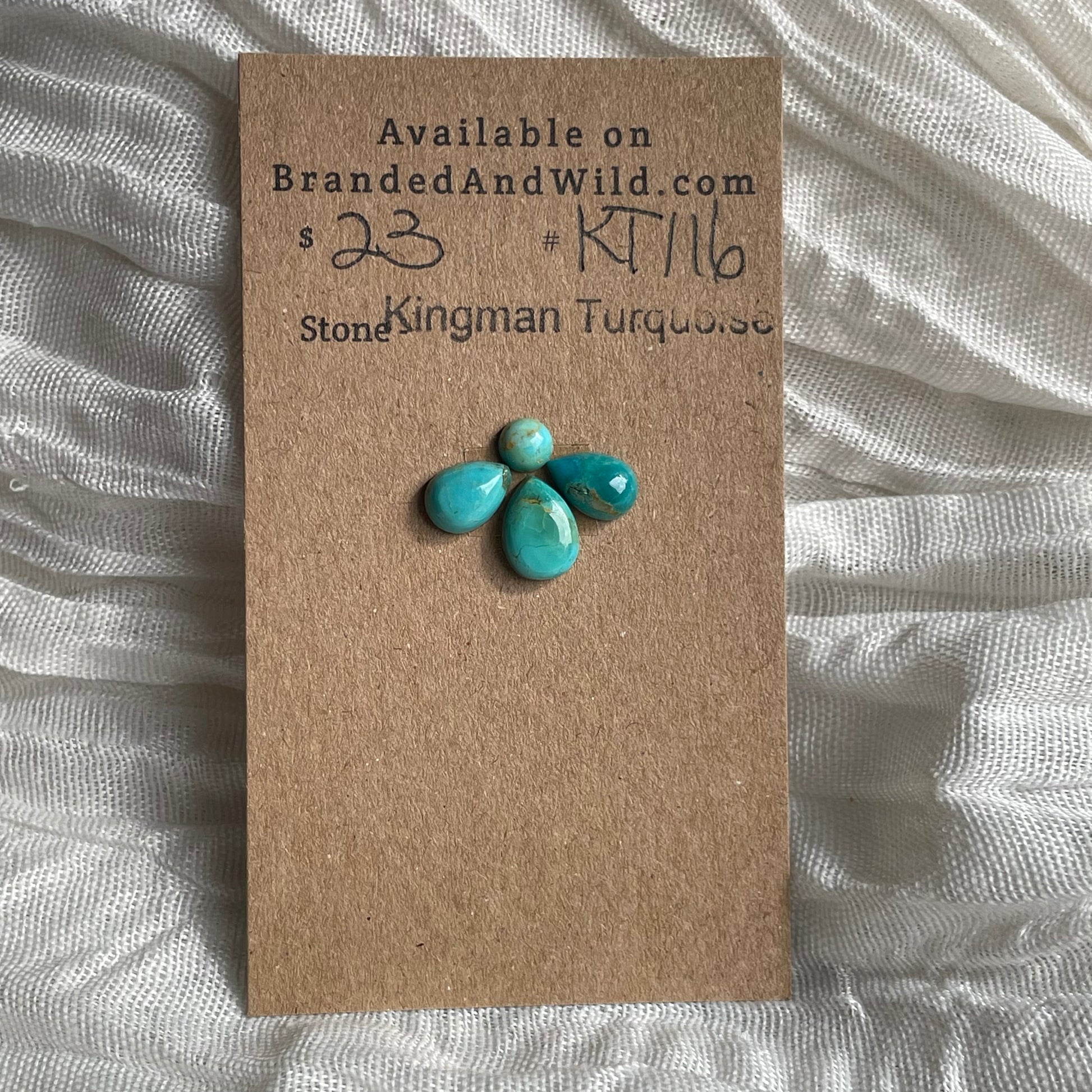 Kingman Turquoise Cabochon - KT116 21F61D4E-D8CC-4BBF-8005-2DF9D0A75D74 Brandedandwild.com