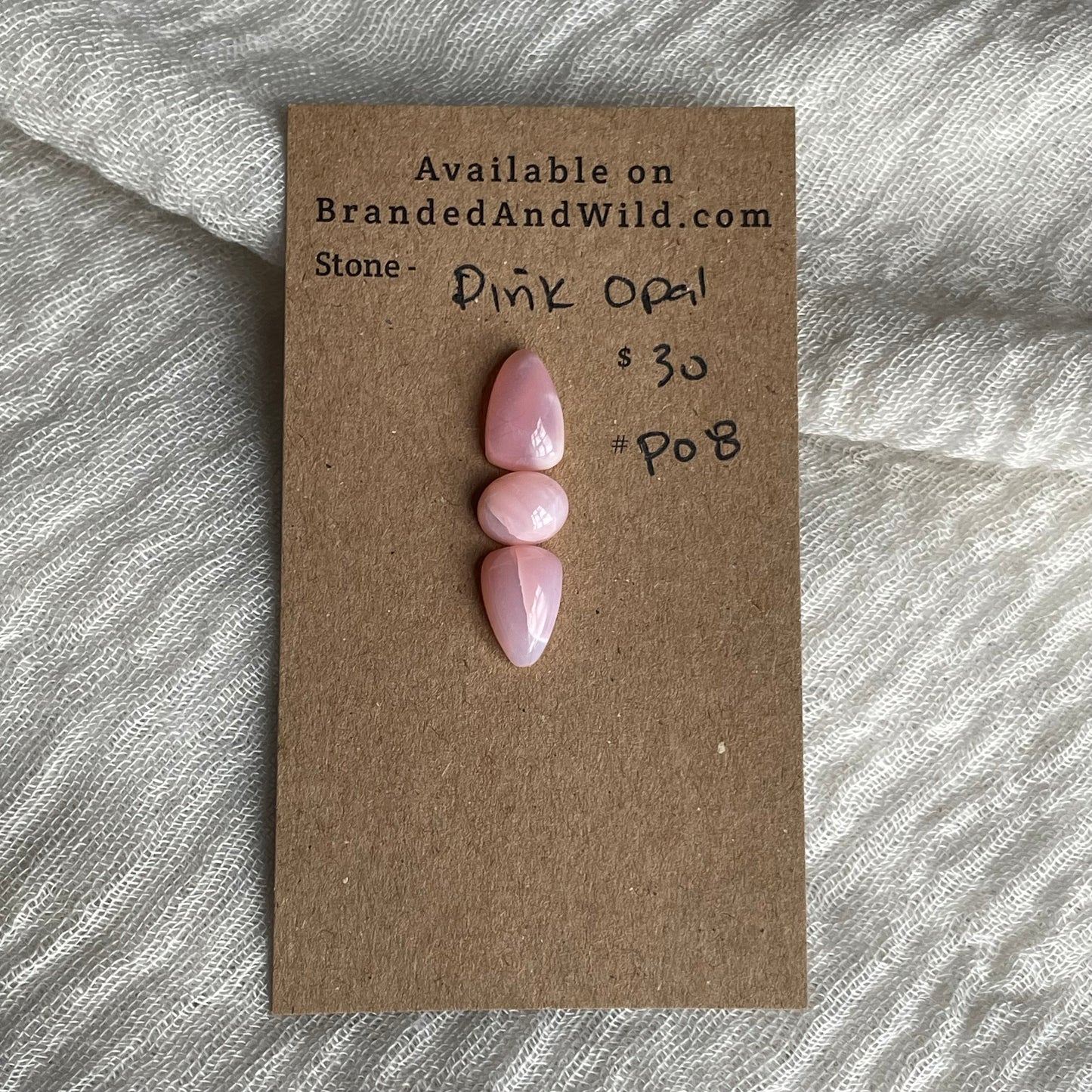 Pink Opal cabochon￼- P08 2206D2D1-7887-4676-81B1-26FB42D67110 Brandedandwild.com