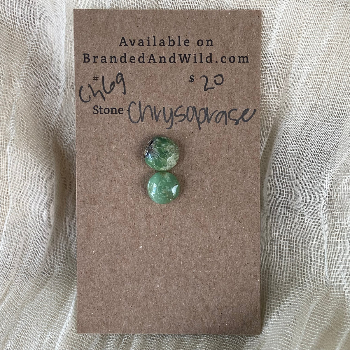 Chrysoprase Cabochon - Ch69 2209C239-CED1-41FD-A89E-D713FEB73DF5 Brandedandwild.com